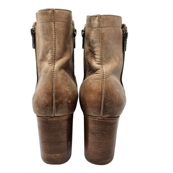 Frye Addie Double Zip Boots In Stone Tan Women’s Size 11 Leather Fall Winter - Picture 5 of 16